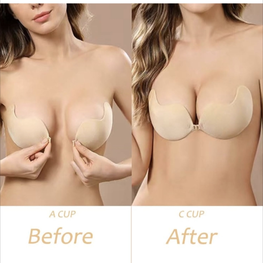 Self adhesive push up bras